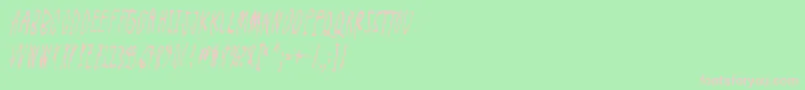 FeelTheUniverse Font – Pink Fonts on Green Background