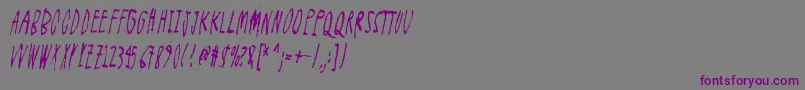 FeelTheUniverse Font – Purple Fonts on Gray Background