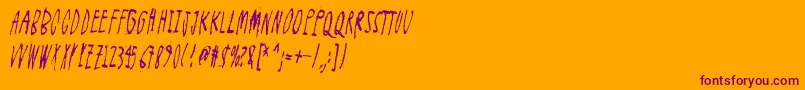 FeelTheUniverse Font – Purple Fonts on Orange Background