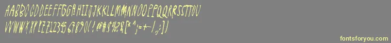 FeelTheUniverse Font – Yellow Fonts on Gray Background