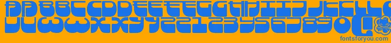 Frigate Font – Blue Fonts on Orange Background
