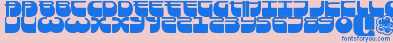 Frigate Font – Blue Fonts on Pink Background