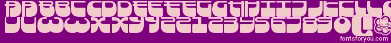 Frigate Font – Pink Fonts on Purple Background