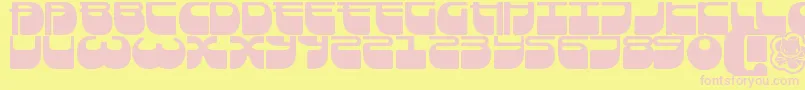 Frigate Font – Pink Fonts on Yellow Background