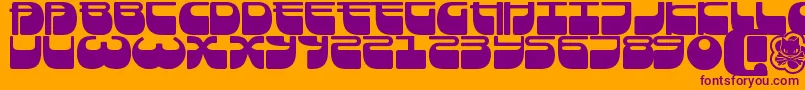 Frigate Font – Purple Fonts on Orange Background