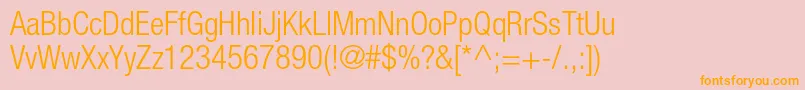 HelveticaneueltstdLtcn Font – Orange Fonts on Pink Background