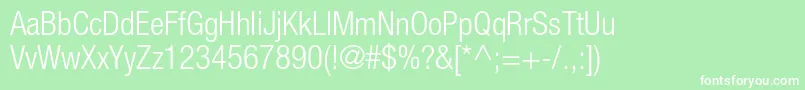 HelveticaneueltstdLtcn Font – White Fonts on Green Background