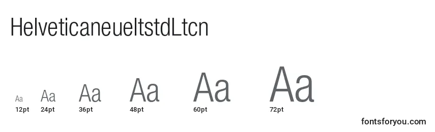 Größen der Schriftart HelveticaneueltstdLtcn