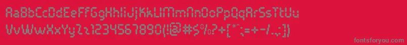 PocketCalcuatlorOt Font – Gray Fonts on Red Background