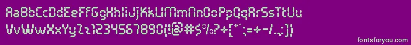 PocketCalcuatlorOt Font – Green Fonts on Purple Background