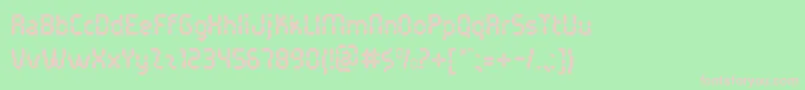 PocketCalcuatlorOt Font – Pink Fonts on Green Background