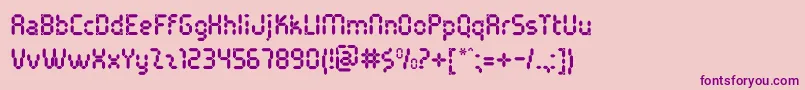 PocketCalcuatlorOt Font – Purple Fonts on Pink Background