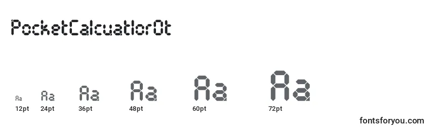 PocketCalcuatlorOt Font Sizes