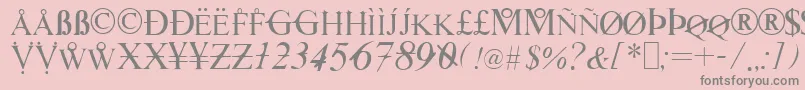 TimesHackers Font – Gray Fonts on Pink Background