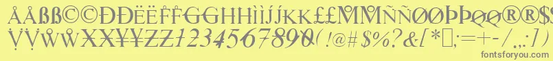 TimesHackers Font – Gray Fonts on Yellow Background