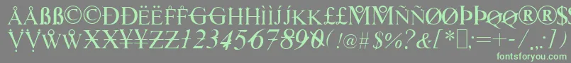 TimesHackers Font – Green Fonts on Gray Background