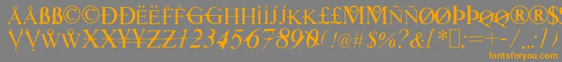 TimesHackers Font – Orange Fonts on Gray Background