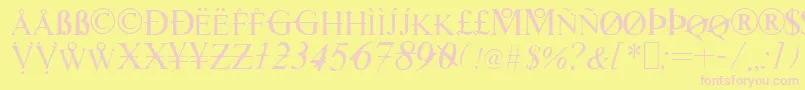 TimesHackers Font – Pink Fonts on Yellow Background