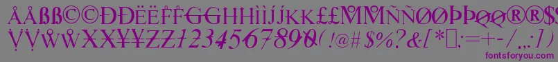 TimesHackers Font – Purple Fonts on Gray Background