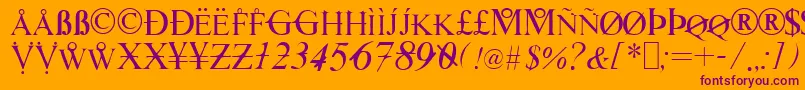 TimesHackers Font – Purple Fonts on Orange Background