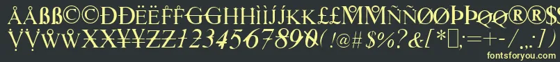 TimesHackers Font – Yellow Fonts on Black Background