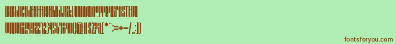 GrafikaType4-Schriftart – Braune Schriften auf grünem Hintergrund
