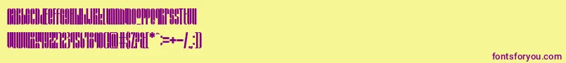 GrafikaType4-Schriftart – Violette Schriften auf gelbem Hintergrund
