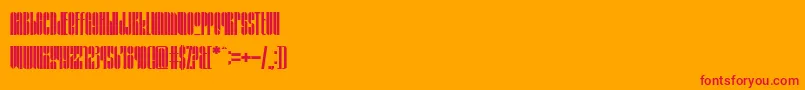 GrafikaType4 Font – Red Fonts on Orange Background