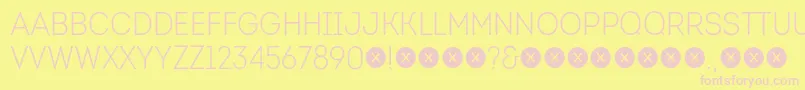 IntroCondLightFree Font – Pink Fonts on Yellow Background