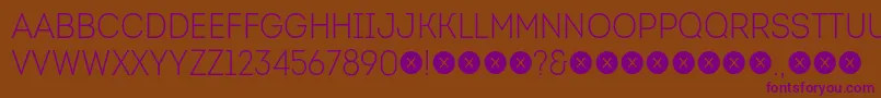 IntroCondLightFree Font – Purple Fonts on Brown Background