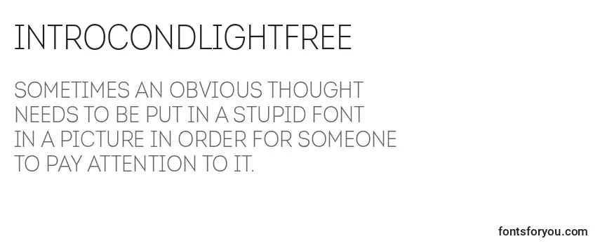 IntroCondLightFree Font