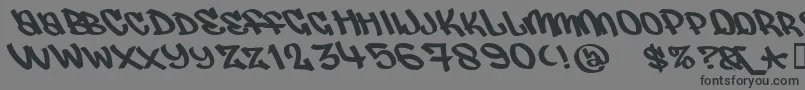 Judas ffy Font – Black Fonts on Gray Background