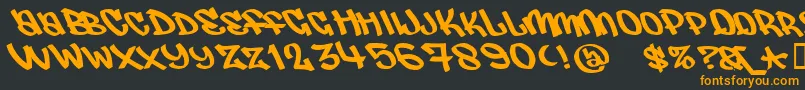 Judas ffy Font – Orange Fonts on Black Background