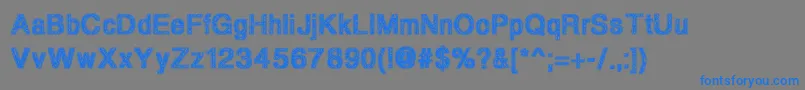 フォントDegrading – 灰色の背景に青い文字