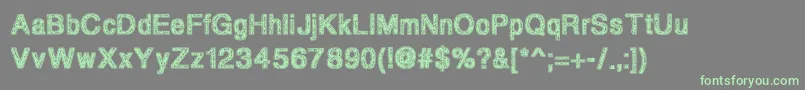 Czcionka Degrading – zielone czcionki na szarym tle