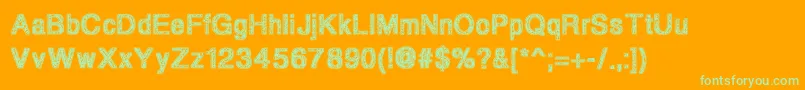 Degrading Font – Green Fonts on Orange Background