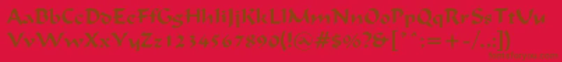 IgnaciousRegular Font – Brown Fonts on Red Background