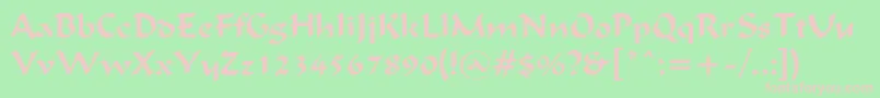 IgnaciousRegular Font – Pink Fonts on Green Background