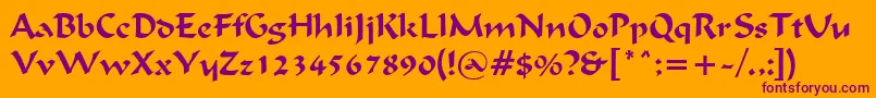 IgnaciousRegular Font – Purple Fonts on Orange Background