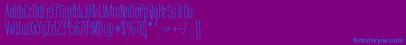 LabtopWarp1 Font – Blue Fonts on Purple Background