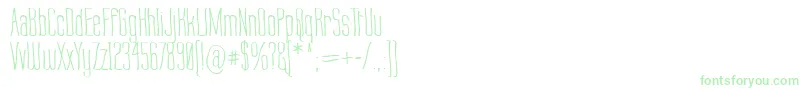 LabtopWarp1-Schriftart – Grüne Schriften auf weißem Hintergrund