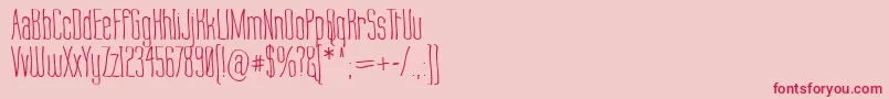 LabtopWarp1 Font – Red Fonts on Pink Background