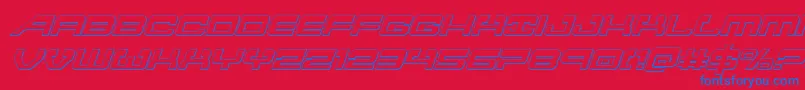 Atlantia3Dital2 Font – Blue Fonts on Red Background