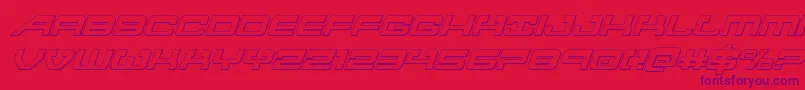 Atlantia3Dital2 Font – Purple Fonts on Red Background