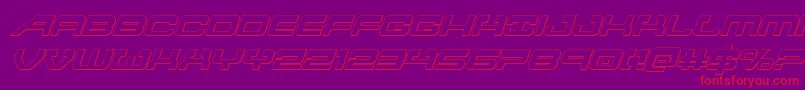 Atlantia3Dital2 Font – Red Fonts on Purple Background