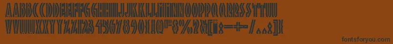 Tropicananf Font – Black Fonts on Brown Background