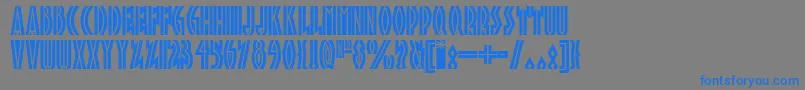 Tropicananf-Schriftart – Blaue Schriften auf grauem Hintergrund