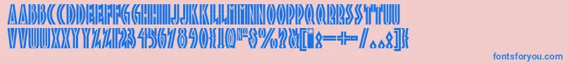 Tropicananf-Schriftart – Blaue Schriften auf rosa Hintergrund