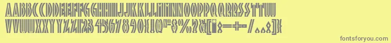 Tropicananf Font – Gray Fonts on Yellow Background