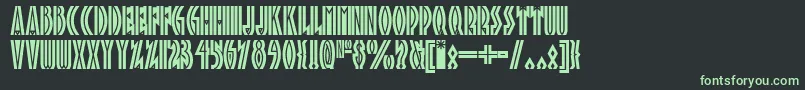 Tropicananf Font – Green Fonts on Black Background